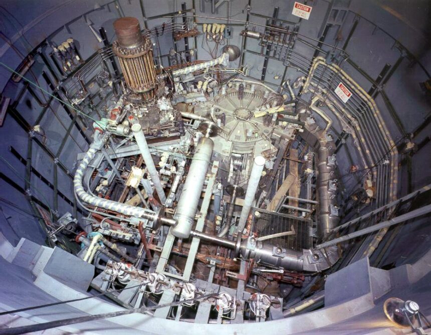 Interior of the historic molten salt reactor experiment at Oak Ridge