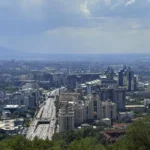 Almaty skyline in Kazakhstan, Central Asia's largest city and a regional technology hub