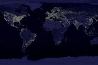 A satellite above Earth